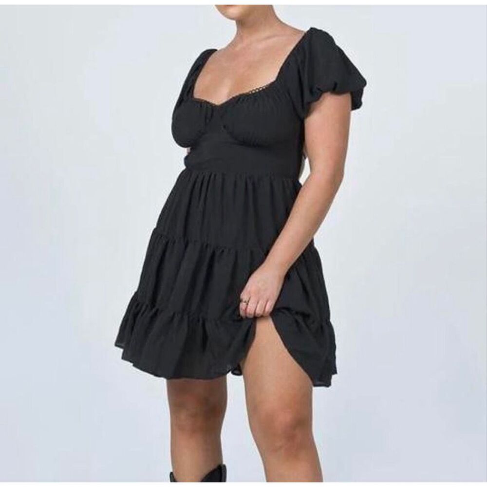 Princess Polly Danny Mini Dress | Black in 12